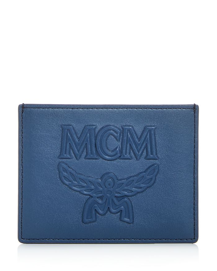 MCM COBURG INJECTION EMBOSSED LEATHER CARD CASE,MXA9ACE23