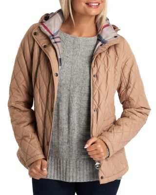 barbour millfire hooded quilted jacket