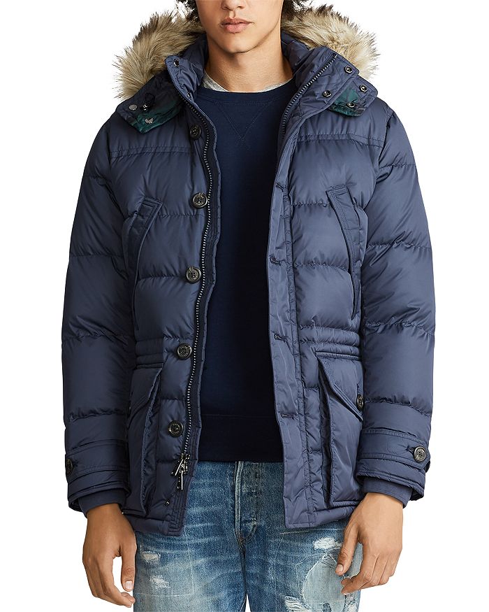 Polo Ralph Lauren Faux Fur-trimmed Down Parka - 100% Exclusive In Cruise Navy