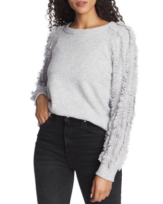 fringe sleeve sweater