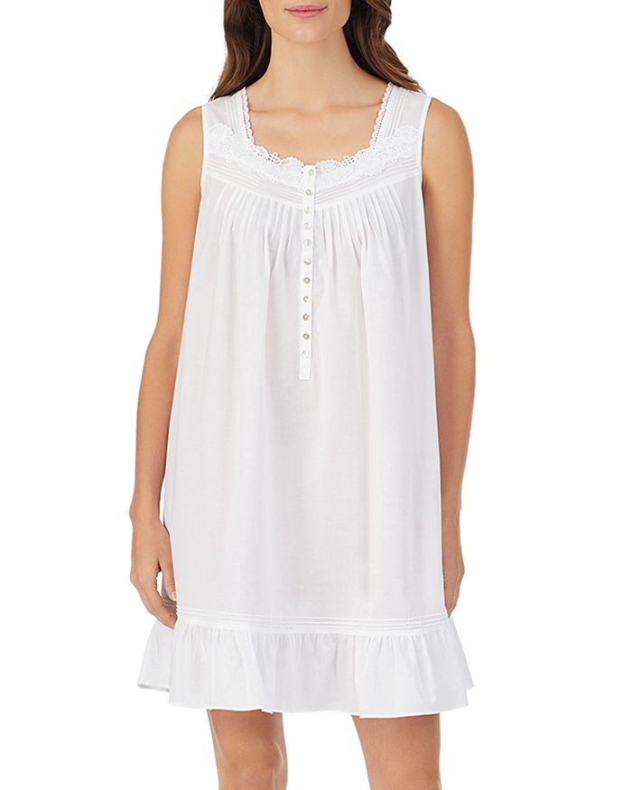 Eileen West Lace Trim Chemise In White