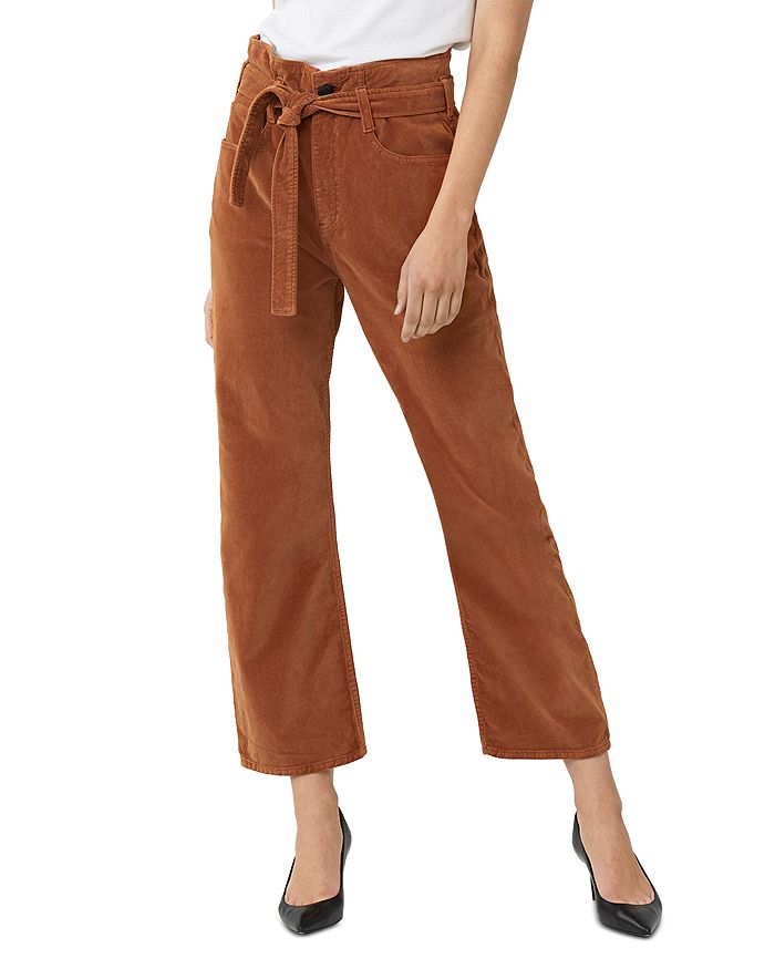 3x1 Kelly Paperbag Waist Velvet Jeans in Russet Bloomingdale s