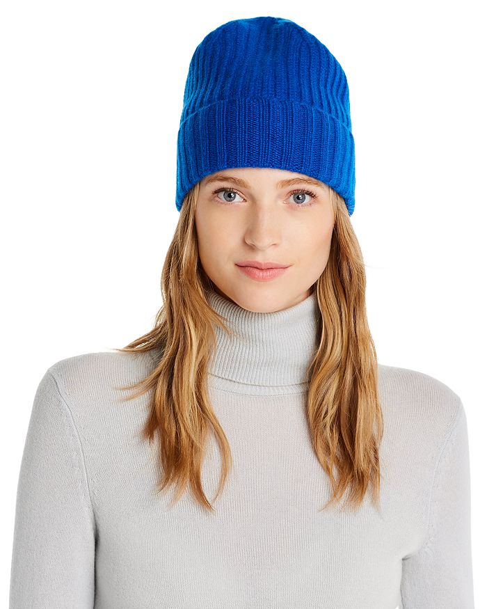 Aqua Cashmere Rib-knit Cashmere Beanie - 100% Exclusive In Electric Blue