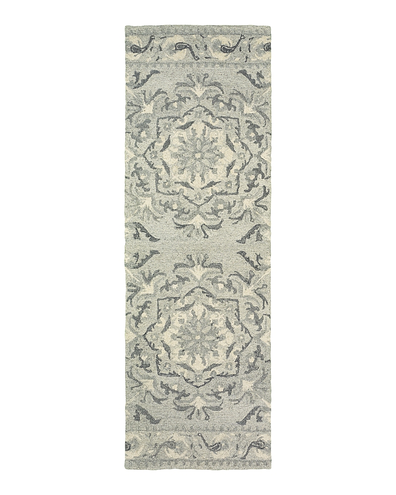 Oriental Weavers Craft 93001 Runner Rug, 2'6 X 8' In Ash/ivory