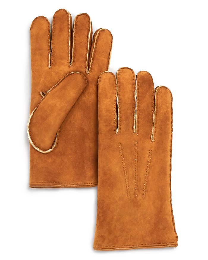 The Men's Store At Bloomingdale's Shearling Gloves In Natural