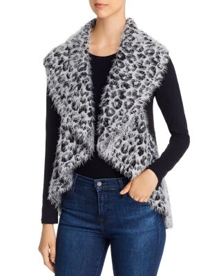 Sioni Draped Leopard Print Sweater Vest Bloomingdale s