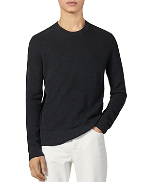 Sandro Flash Crewneck Sweater In Charcoal Gray
