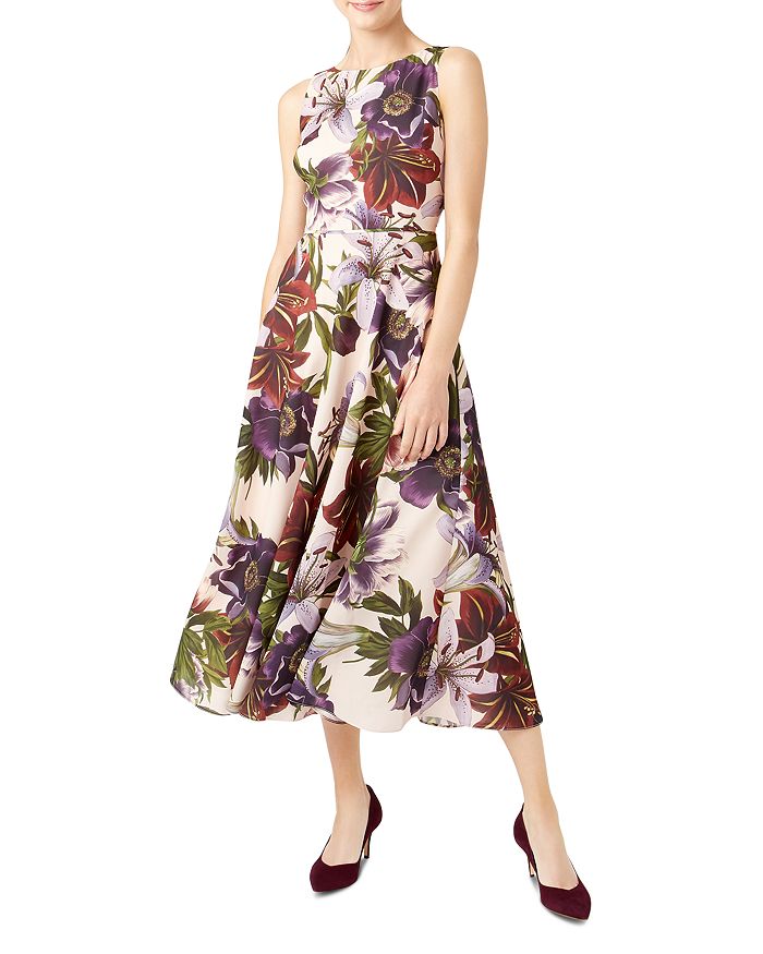Hobbs London Carly Floral Fit-and-flare Dress In Blush Multi | ModeSens