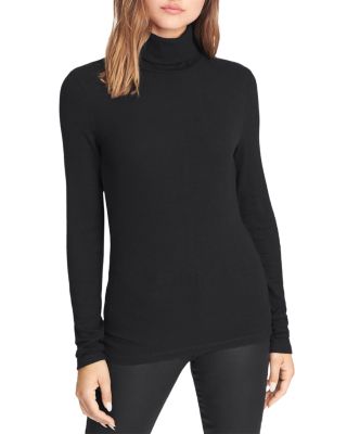 womens black fitted turtleneck