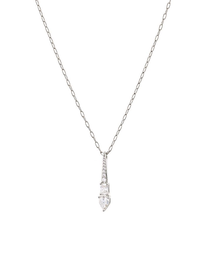 Nadri Rae Small Pendant Necklace, 16 In Silver