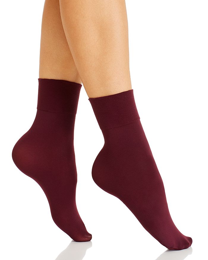 Hue Sleek Trouser Sock In Deep Burgundy