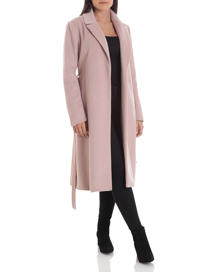 Badgley Mischka Belted Wrap Coat Bloomingdale s