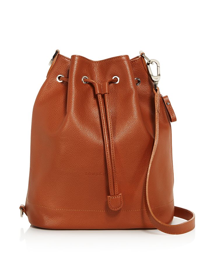 Longchamp Le Foulonné Large Leather Bucket Bag Handbags - Bloomingdale's