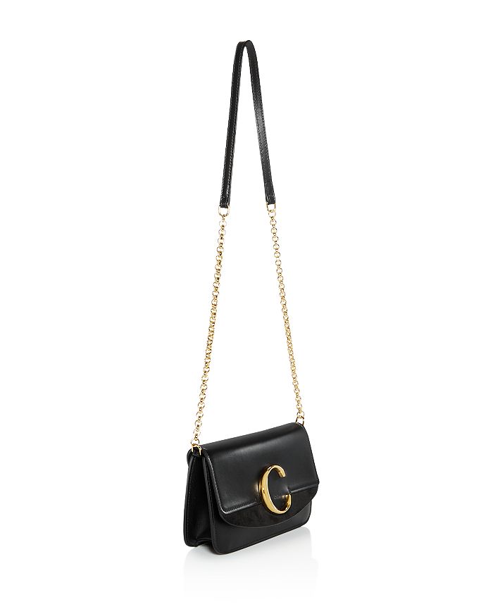 Chloe C Chain Clutch Bag Black - Love Luxe