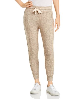 snakeskin jogger pants