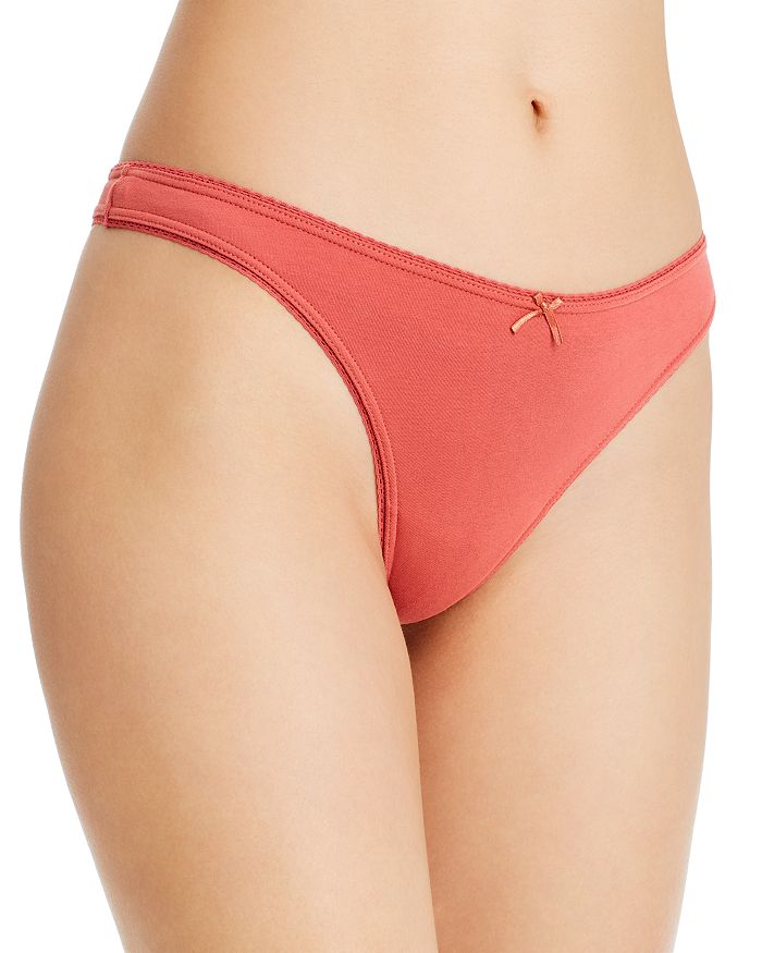 Eberjey Pima Goddess Thong In Mineral Red