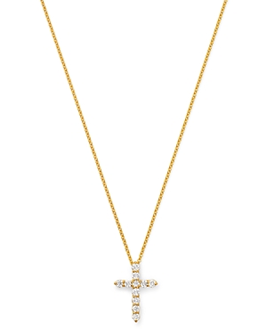 Bloomingdale's Diamond Cross Pendant Necklace in 14K Yellow Gold, 0.33 ct. t.w. - 100% Exclusive