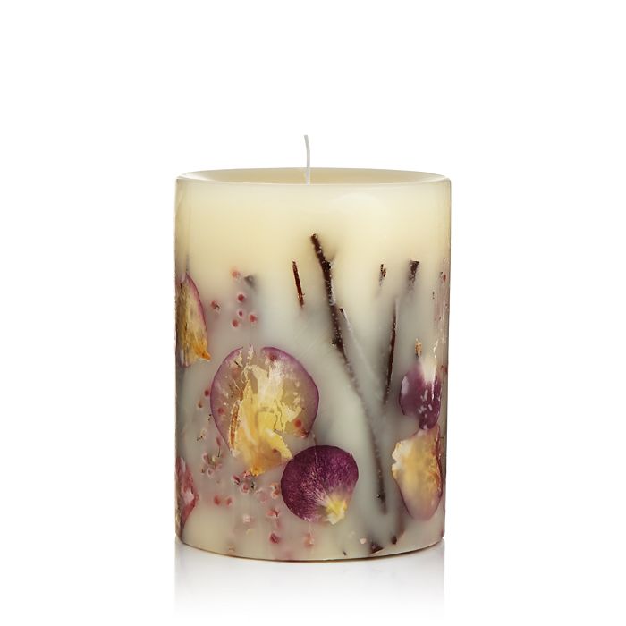 Rosy Rings Apricot Rose 6.5 Round Candle In Multi