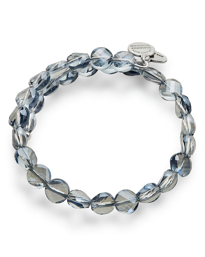 Alex And Ani Luminous Wrap Bracelet In Blue/silver