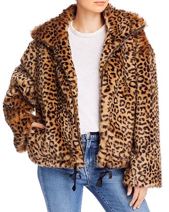 Rebecca Minkoff Brigit Faux-Fur Leopard Print Jacket | Bloomingdale's