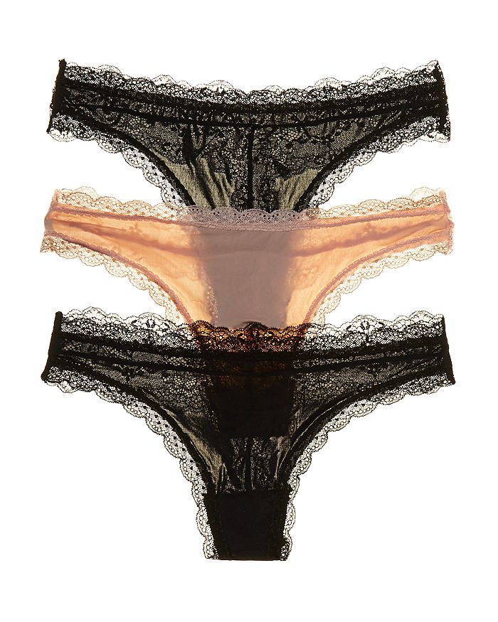 Bloomingdales Women Clothing Underwear Briefs Thongs Aiden Thongs Set of 3 