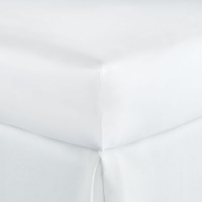 Hudson Park Egyptian Cotton ITALIAN Percale King BEDSKIRT White Black $150 NEW