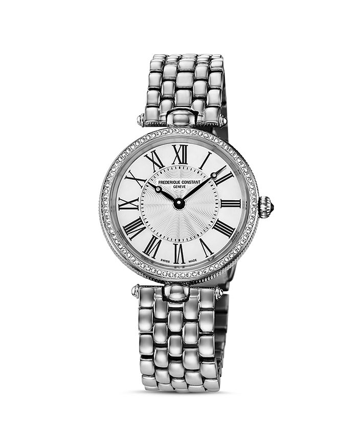 Frederique Constant Art Deco Watch, 30mm In White/silver