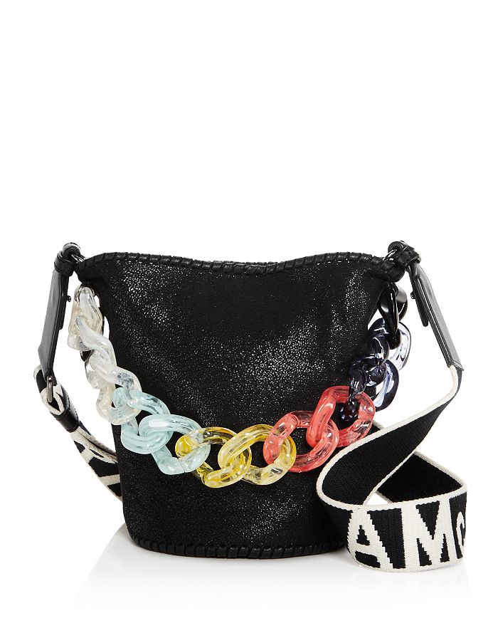 Stella Mccartney Rainbow Chain Bucket Bag In Black gunmetal ModeSens