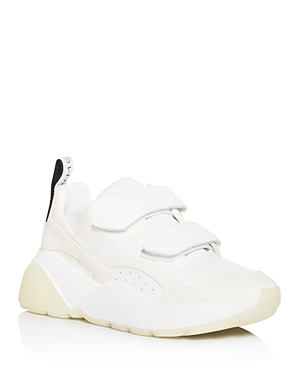 Stella Mccartney Eclypse Logo-woven Faux Leather, Suede And Neoprene Sneakers In Tie White/cream