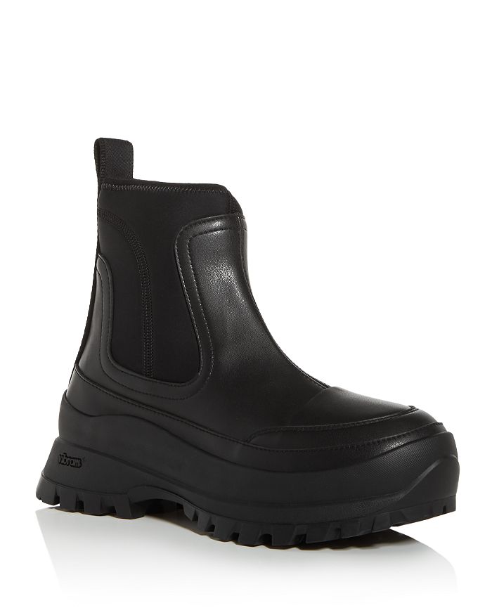Stella Mccartney Faux Leather And Neoprene Ankle Boots In Nero Black
