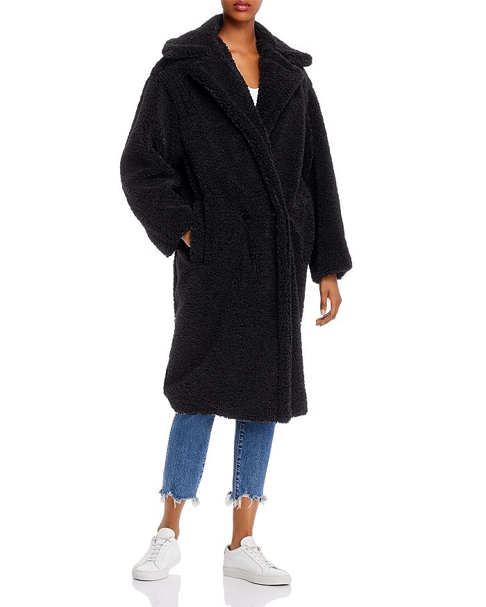 APPARIS DARYNA DOUBLE-BREASTED SHERPA COAT,F51