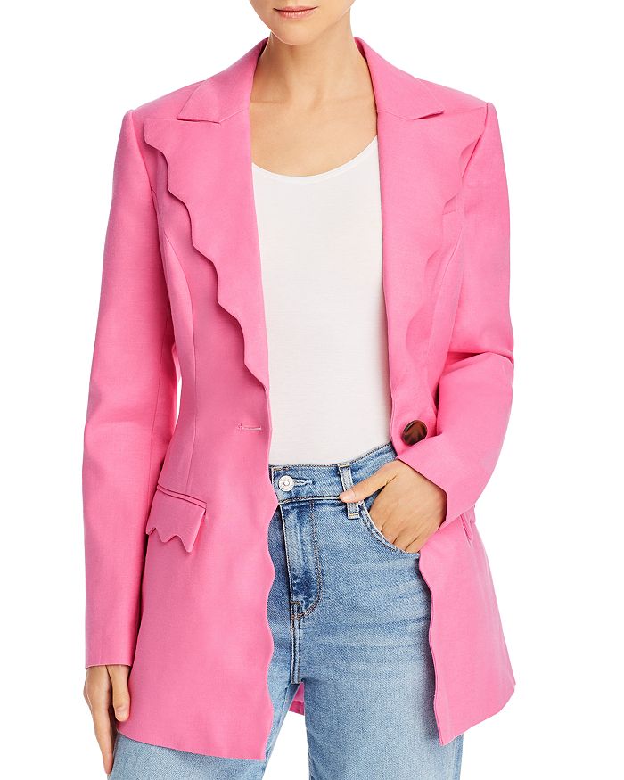 Acler Aslo Scalloped Trim Blazer In Pink