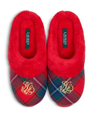 ralph lauren plaid slippers