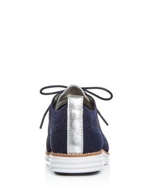 cole haan grandmøtion navy stitchlite lace ups
