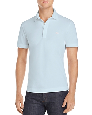 Shop Lacoste Stretch Cotton Paris Regular Fit Polo Shirt In Rill Light Blue