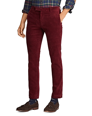Polo Ralph Lauren Slim Fit Stretch Corduroy Pants In Classic Wine