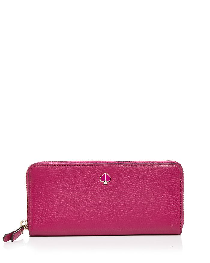 Kate Spade New York Polly Slim Continental Wallet In Berry Blitz/gold