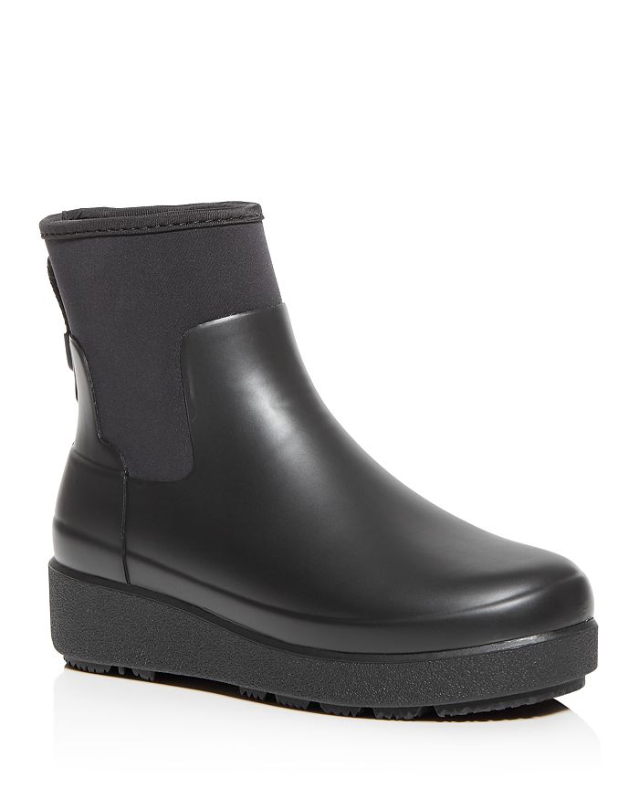 Hunter Original Refined Chelsea Rain Boots In Black