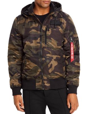 alpha industries bomber hooded