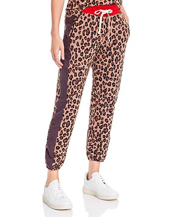monrow leopard sweatpants