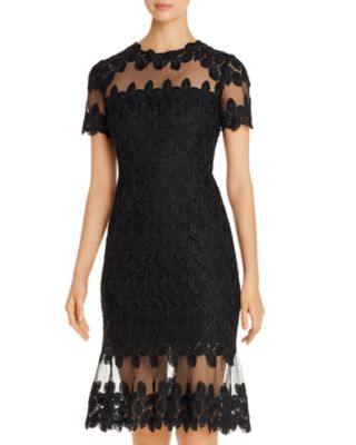 tahari black lace dress