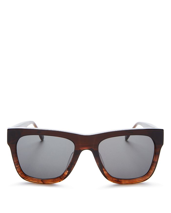 Le Specs Men's Wrecking Ball Square Sunglasses, 56mm In Treacle Bark Fade/khaki Mono