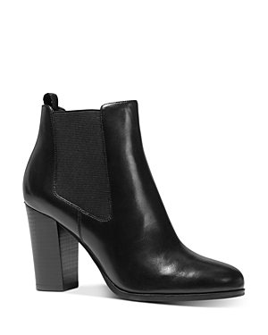Michael Michael Kors Women's Lottie High-heel Booties In Black Leather