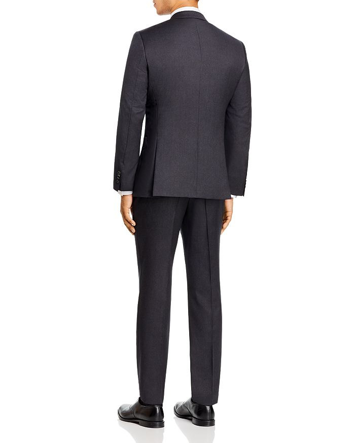 Hugo Boss 3-piece Patterned Wool Slim-fit Suit In Blue