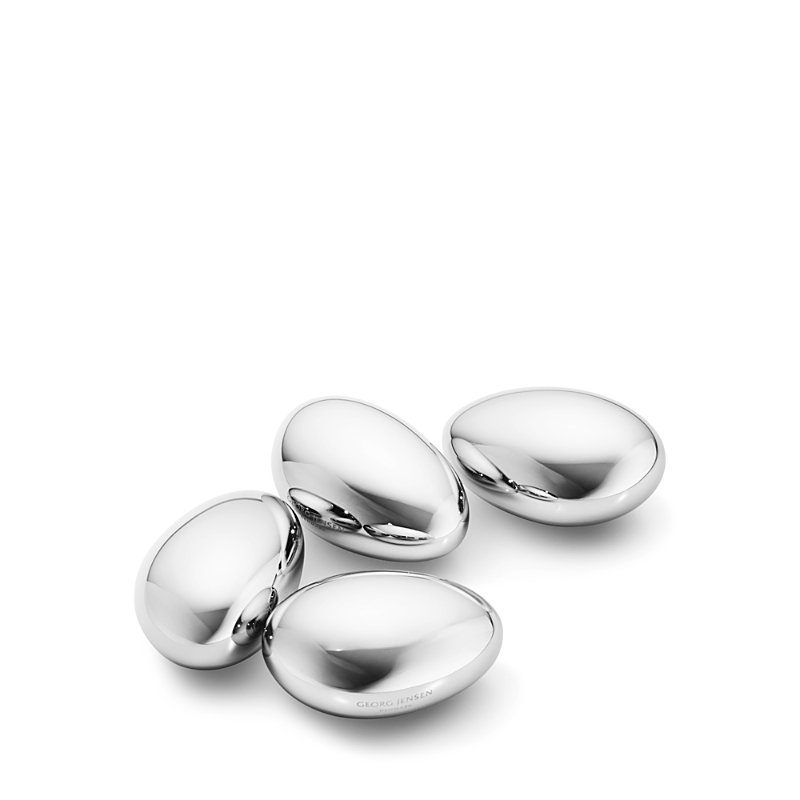 Georg Jensen Sky Stainless Steel Ice Cube Stones, Set Of 4