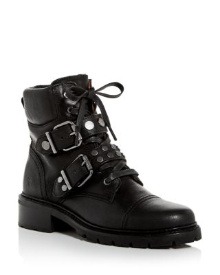 cap toe combat boots