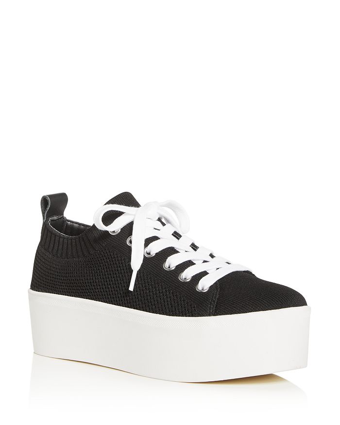 Aqua Women's Picky Knit Low-top Platform Trainers - 100% Exclusive In Black