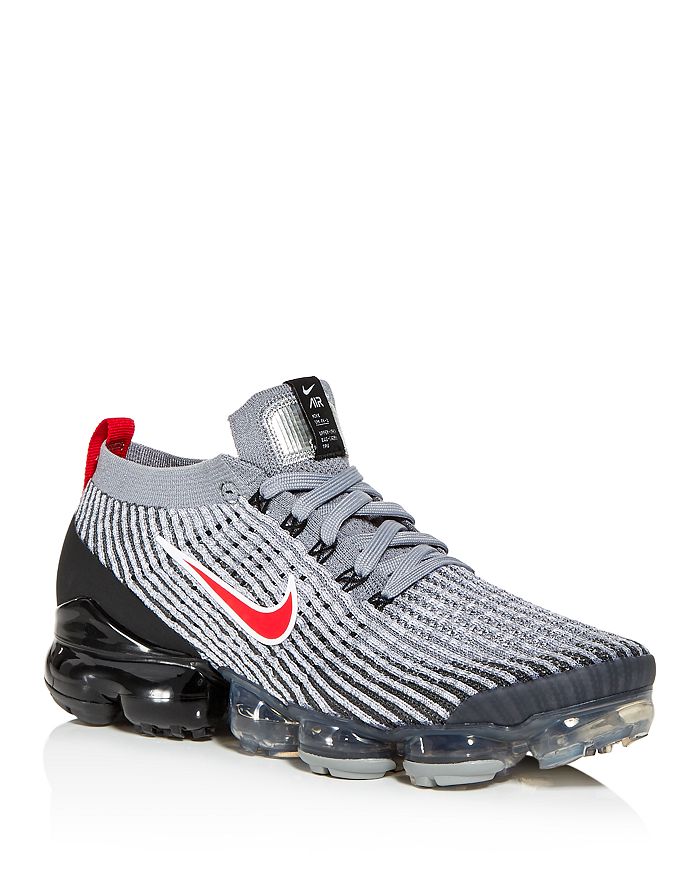 Nike Men's Air Vapormax Flyknit 3 Low Top Sneakers In Gray