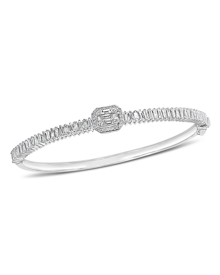 Bloomingdale's Diamond Mosaic Bangle In 14k White Gold, 1.35 Ct. T.w. - 100% Exclusive