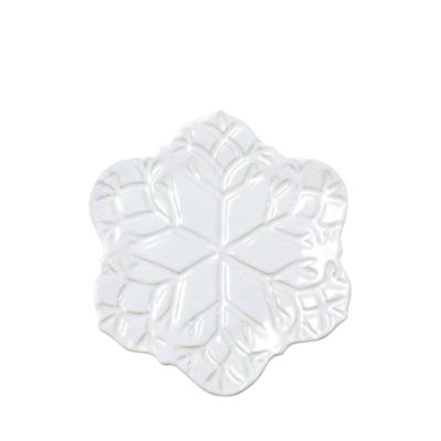 VIETRI - Incanto Stone Winterland Snowflake Salad Plate
